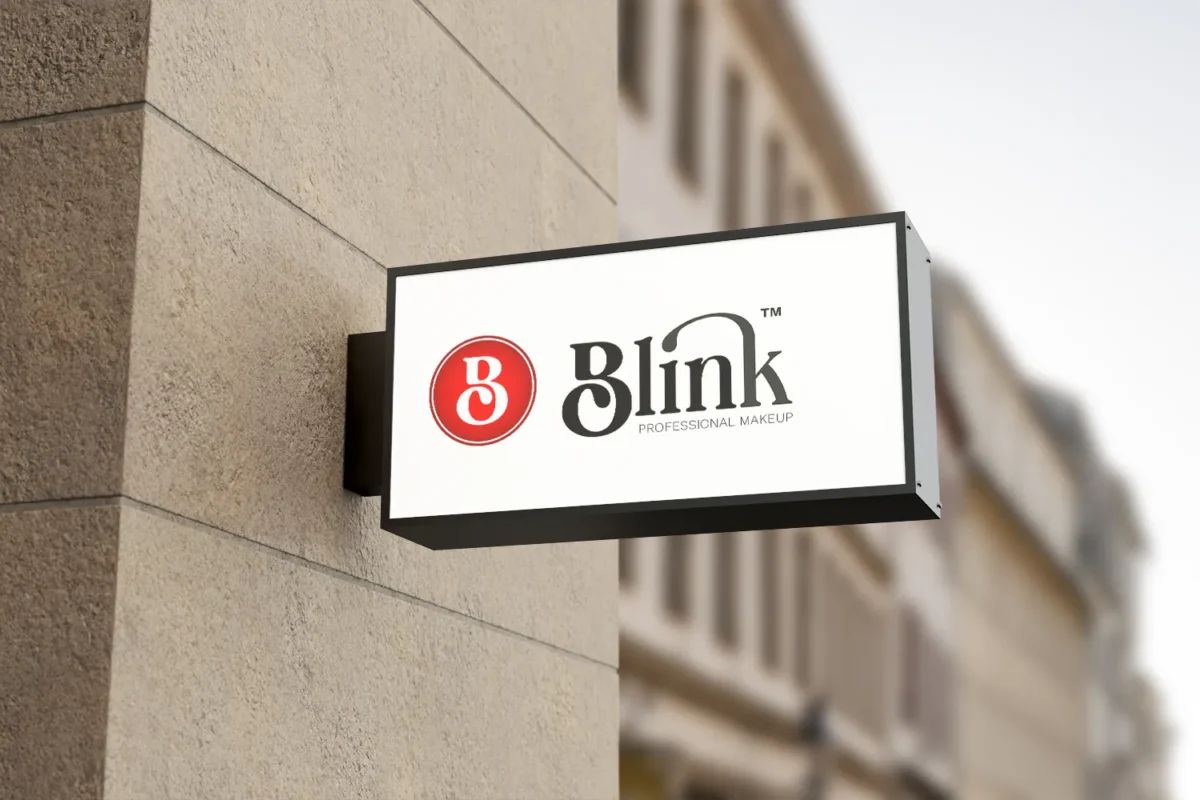 Mockup - Sign - Blink Professional Makeup Studio