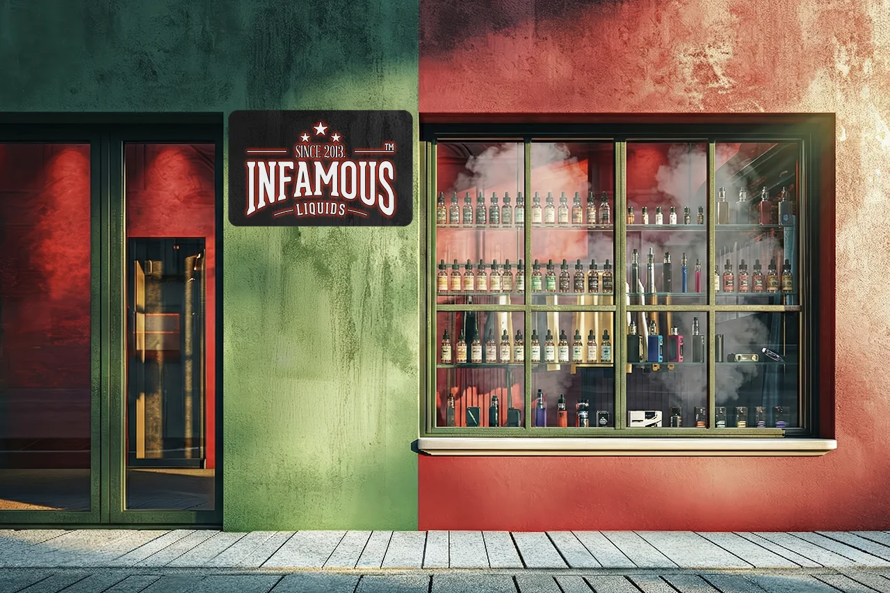 Infamous Liquids Mockup - Storefront